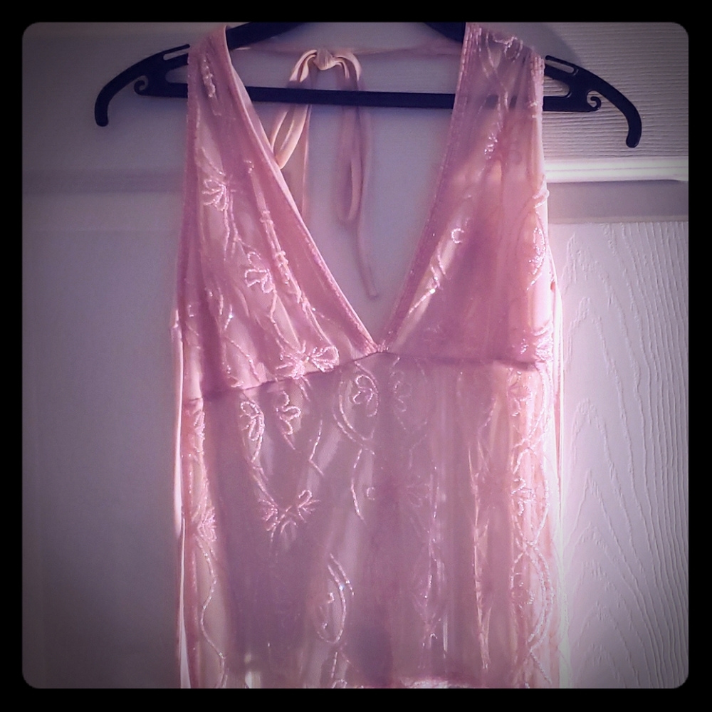 Sheer tie up top
